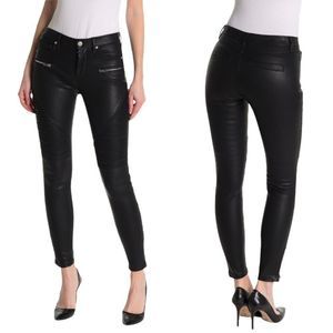 BLANKNYC Black Vegan Leather Moto Pants Size 26
